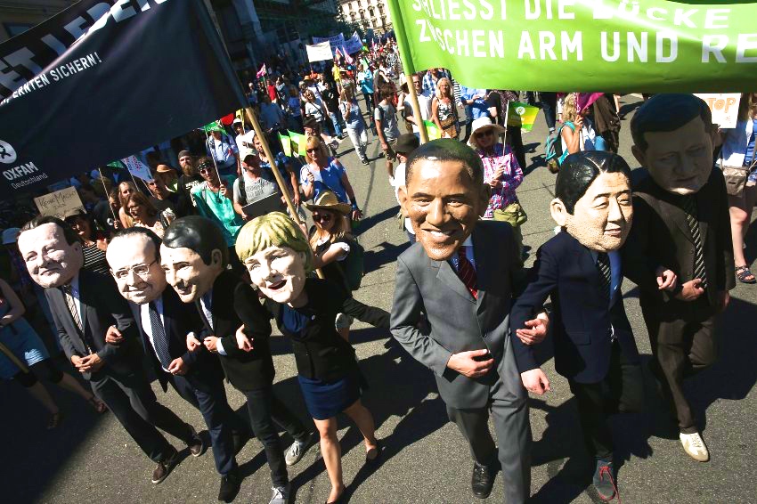 G7 protests, anti-austerity protests, Transatlantic Trade and Investment Partnership, TTIP, corporate trade deals