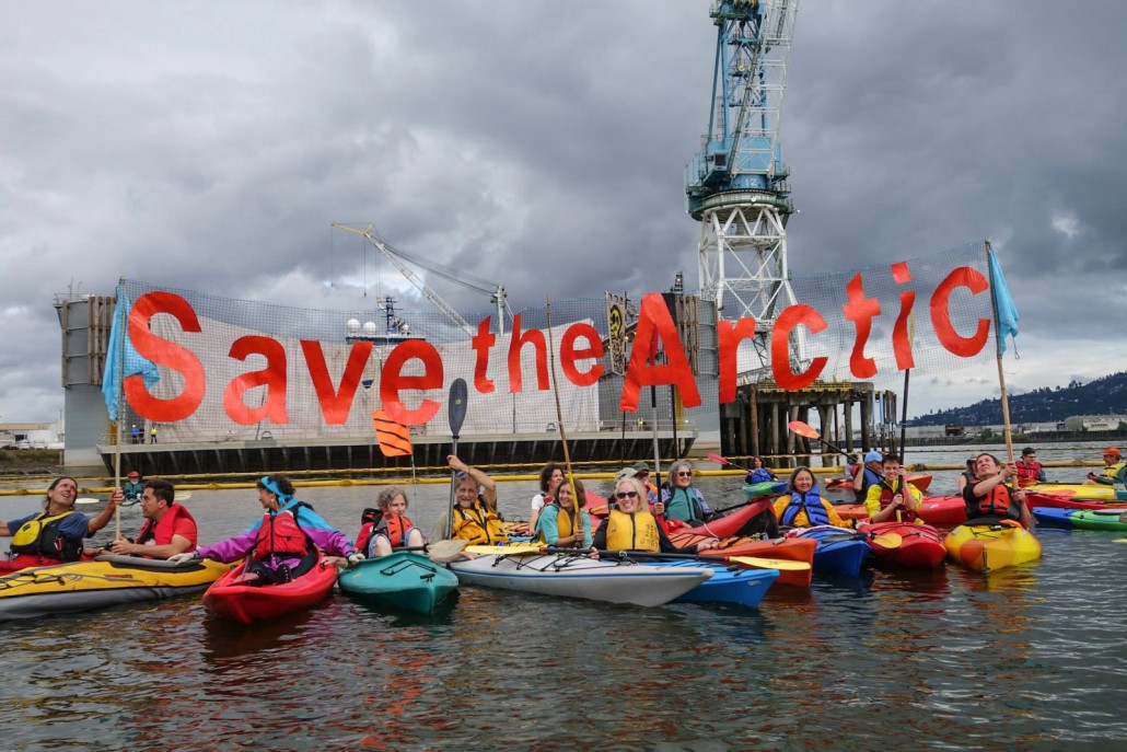 kayaktivists, Shell protests, Fennica, Arctic oil drilling