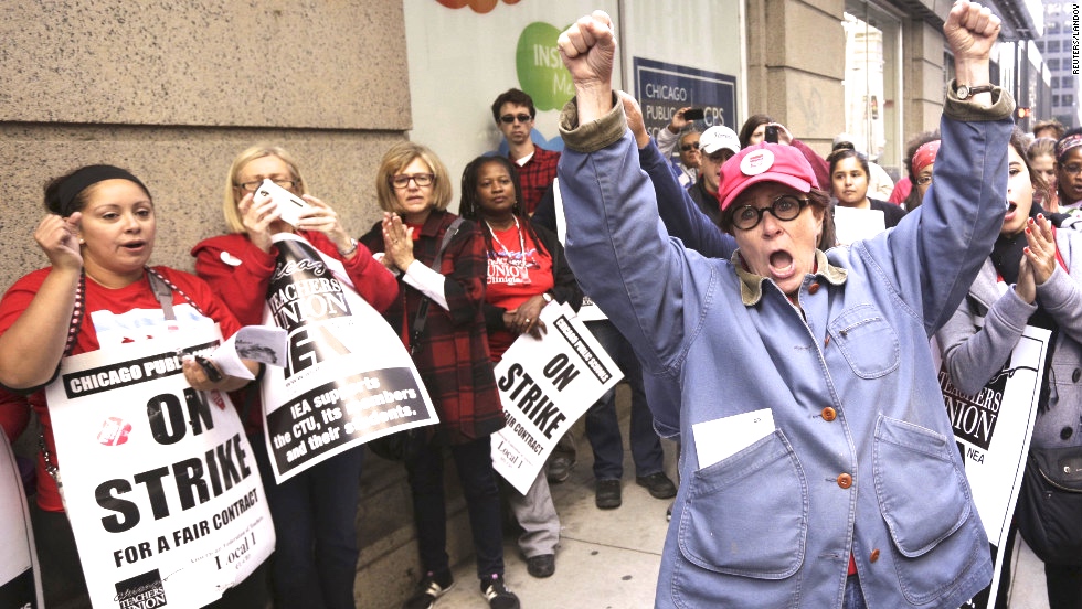 Fight for $15, teachers strike, fast food workers strike, minimum wage movement,