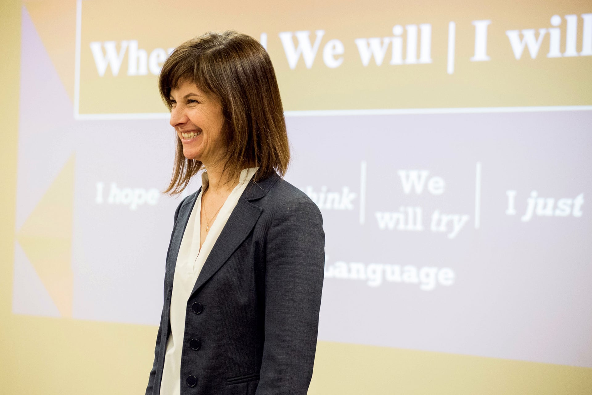 Courtney Knapp, of Articulate: Real&Clear, is a communication coach for the Emerge Virginia program. Photograph: Eslah Attar/The Guardian