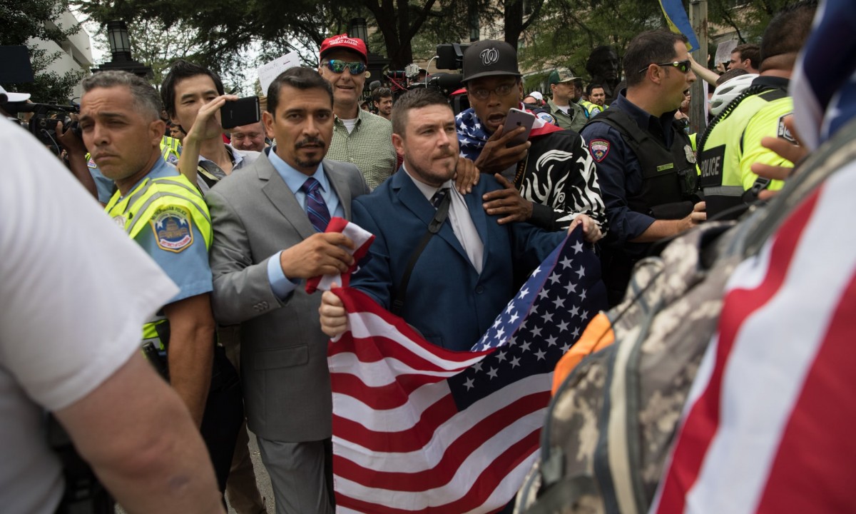 anti-Fascist, demonstrators, white supremacists, white nationalists, Unite the Right, Charlottesville violence, neo-Nazis, KKK, Ku Klux Klan