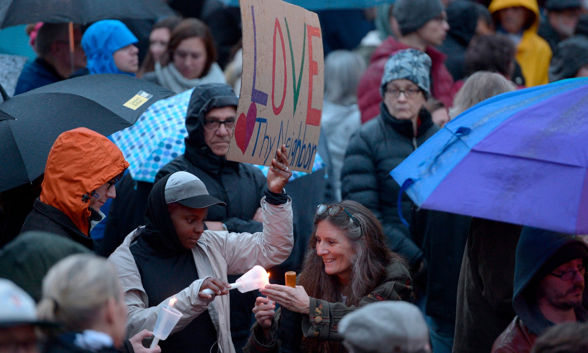 ‘The neighborhood is really close knit and when you live here, you go to the same restaurant and the same stores and everybody gets to know one another,’ said a local resident. Photograph: Dustin Franz/AFP/Getty Images