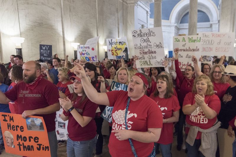 West Virginia teachers strike, teacher wages, labor movement, union employees, Janus v. AFSCME, West Virginia schools, low teacher pay