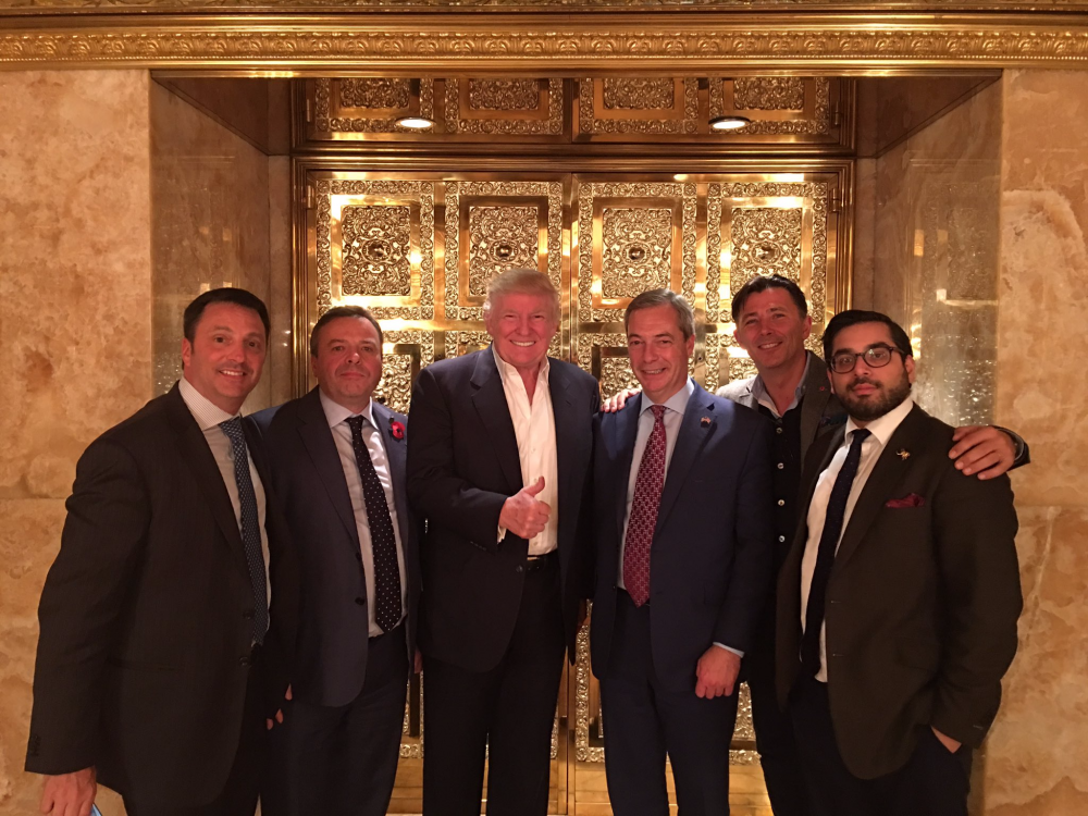 Donald Trump, Brexit, Nigel Farage, xenophobia, populist movements, far-right movements, anti-immigrant policies, climate denial, 1%, Global Warming Policy Foundation, Heritage Foundation, American Legislative Exchange Council