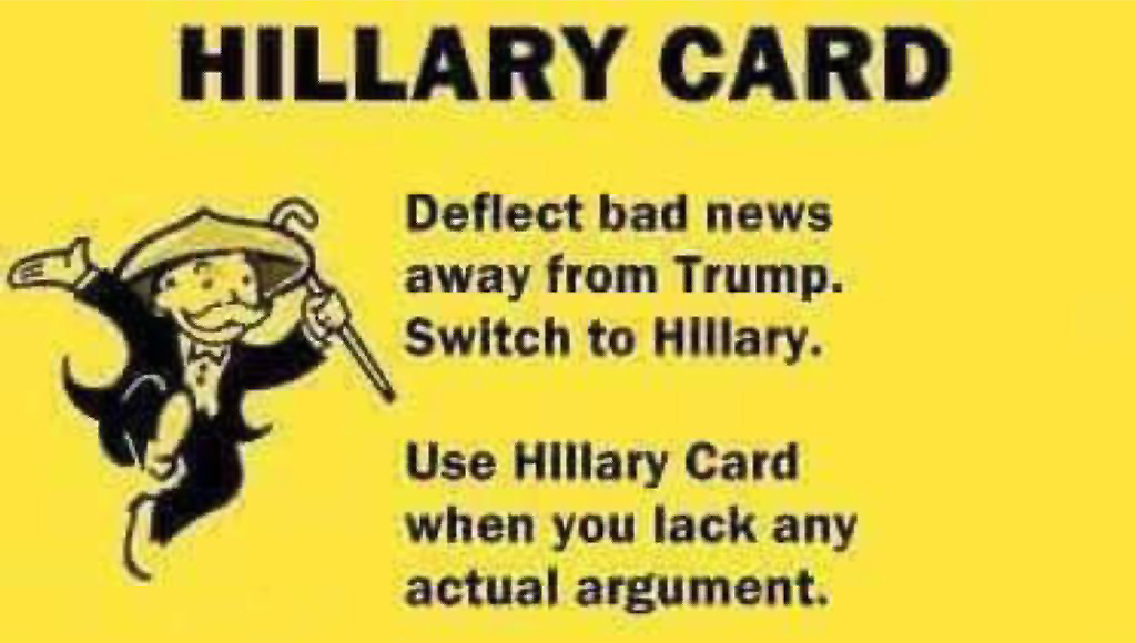 Whataboutism, Hillary Clinton emails, Donald Trump lies, Donald Trump attacks, reporting falsehoods, rhetorical device