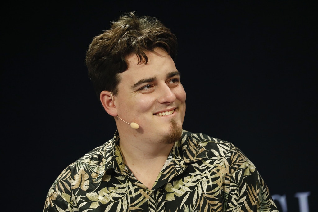 Palmer Luckey, founder of Anduril Industries, smiles during the Wall Street Journal D.Live global technology conference in Laguna Beach, Calif., on Nov. 12, 2018. Photo: Patrick T. Fallon/Bloomberg via Getty Images