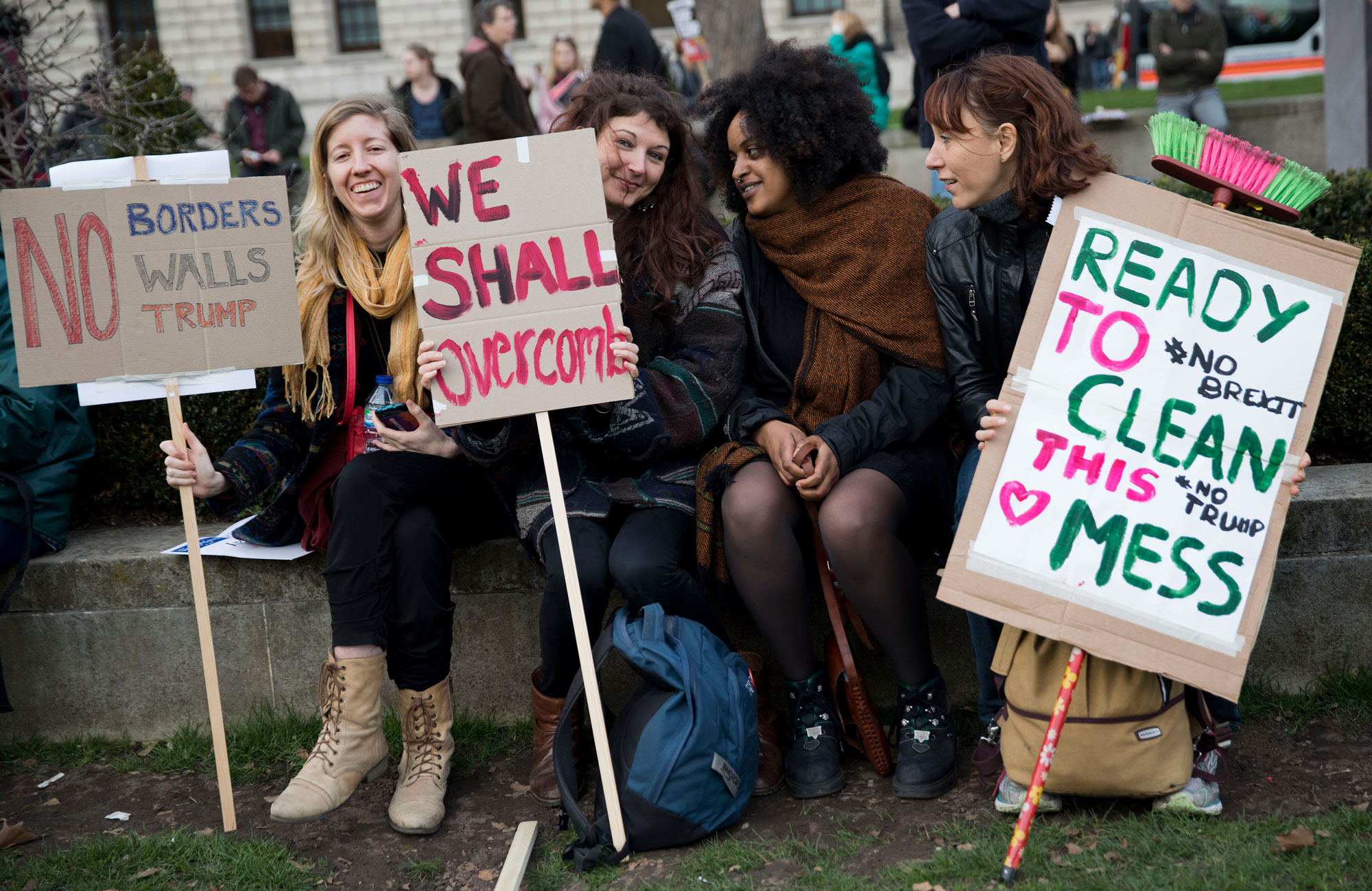 Stop Trump, Trump protests, Trump resistance, flag mob, Islamophobia, anti-Muslim rhetoric, xenophobia, anti-immigration, Brexit, religious tolerance