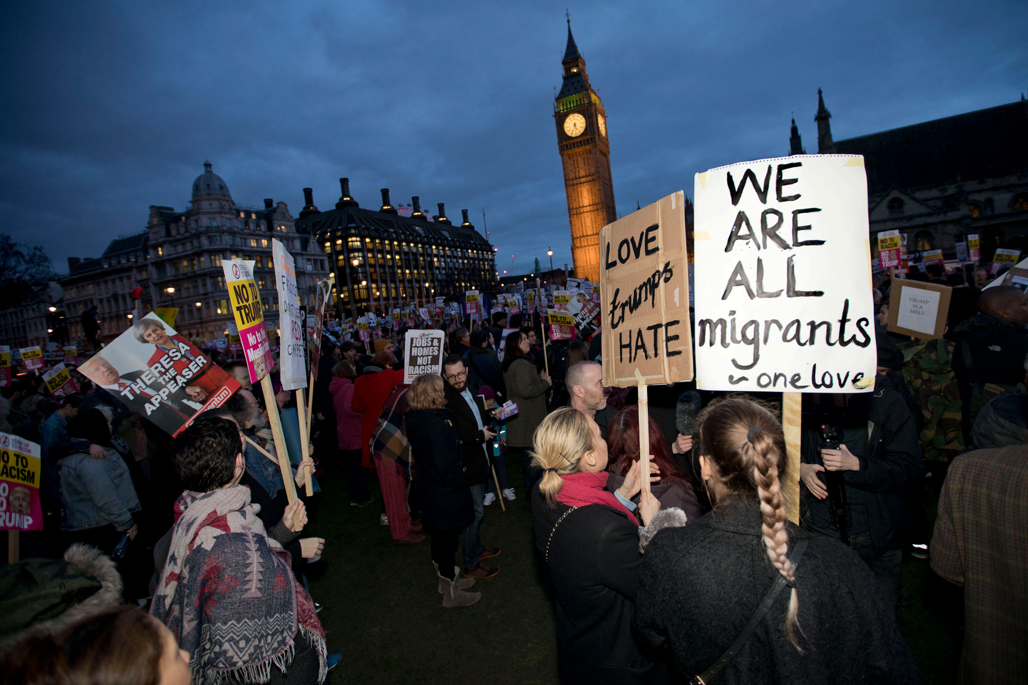 Stop Trump, Trump protests, Trump resistance, flag mob, Islamophobia, anti-Muslim rhetoric, xenophobia, anti-immigration, Brexit, religious tolerance