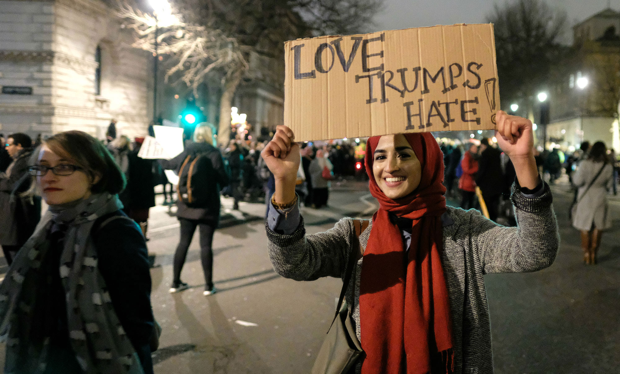 Stop Trump, Trump protests, Trump resistance, flag mob, Islamophobia, anti-Muslim rhetoric, xenophobia, anti-immigration, Brexit, religious tolerance