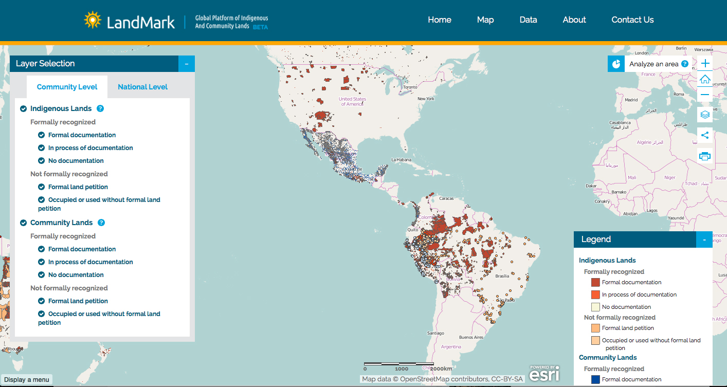 indigenous land, indigenous rights, LandmarkMap, right to land, indigenous land access