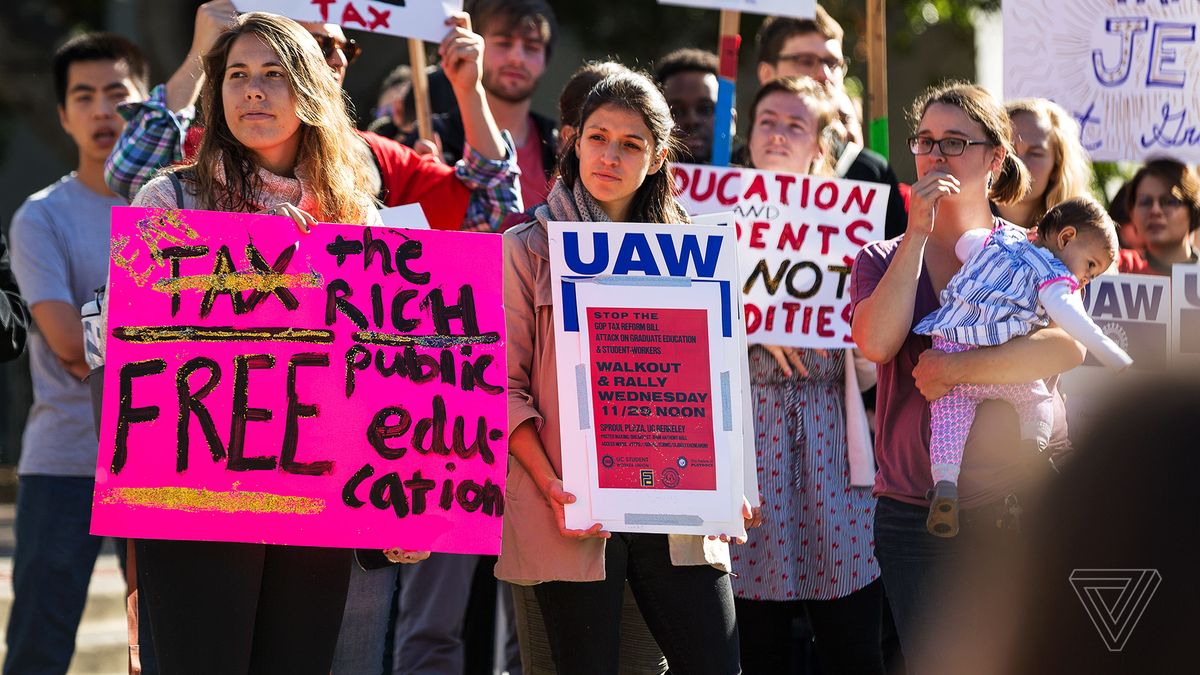 Grad Tax Walkout, graduate student protests, Women's March, calling representatives, GOP tax plan, community resistance