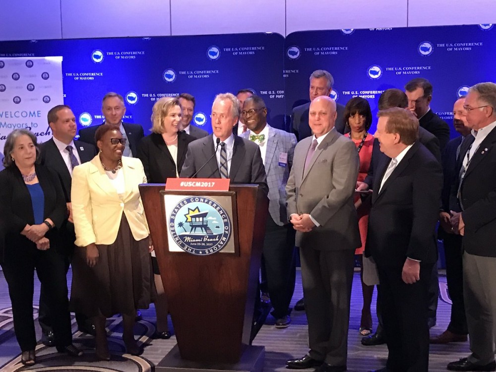 U.S. Conference of Mayors, climate change resolution, 100% renewables, mayors climate movement, Paris climate accord