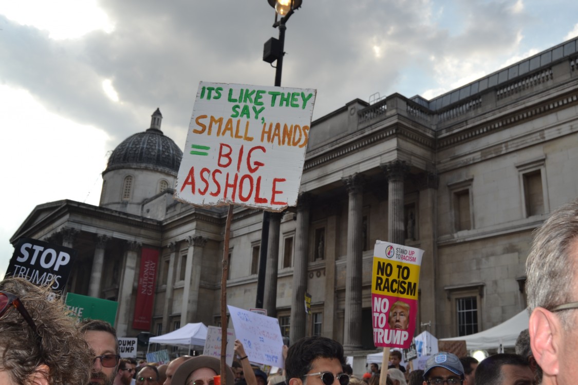 U.K. Trump protests, Donald Trump, Theresa May, Brexit, E.U.-U.S. relations, Trump hatred, inflatable Trump baby