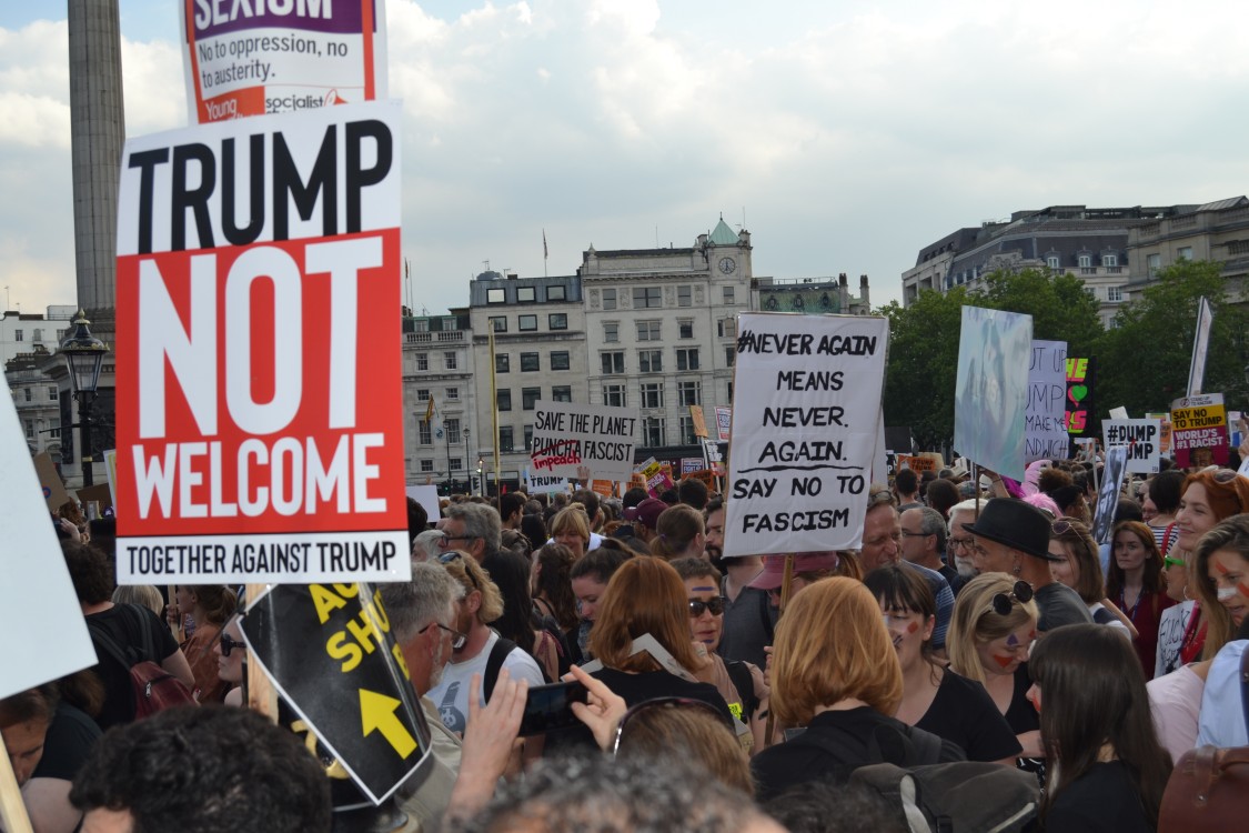 U.K. Trump protests, Donald Trump, Theresa May, Brexit, E.U.-U.S. relations, Trump hatred, inflatable Trump baby