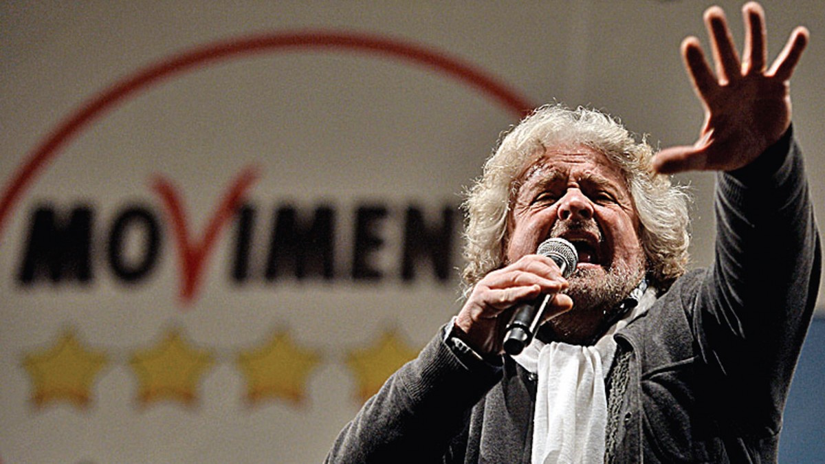 Five Star Movement, Beppe Grillo, anti-corruption movement, populist politics, Euro-skeptic party, Italian political corruption, Silvio Berlusconi, Virginia Raggi, Chiara Appendino