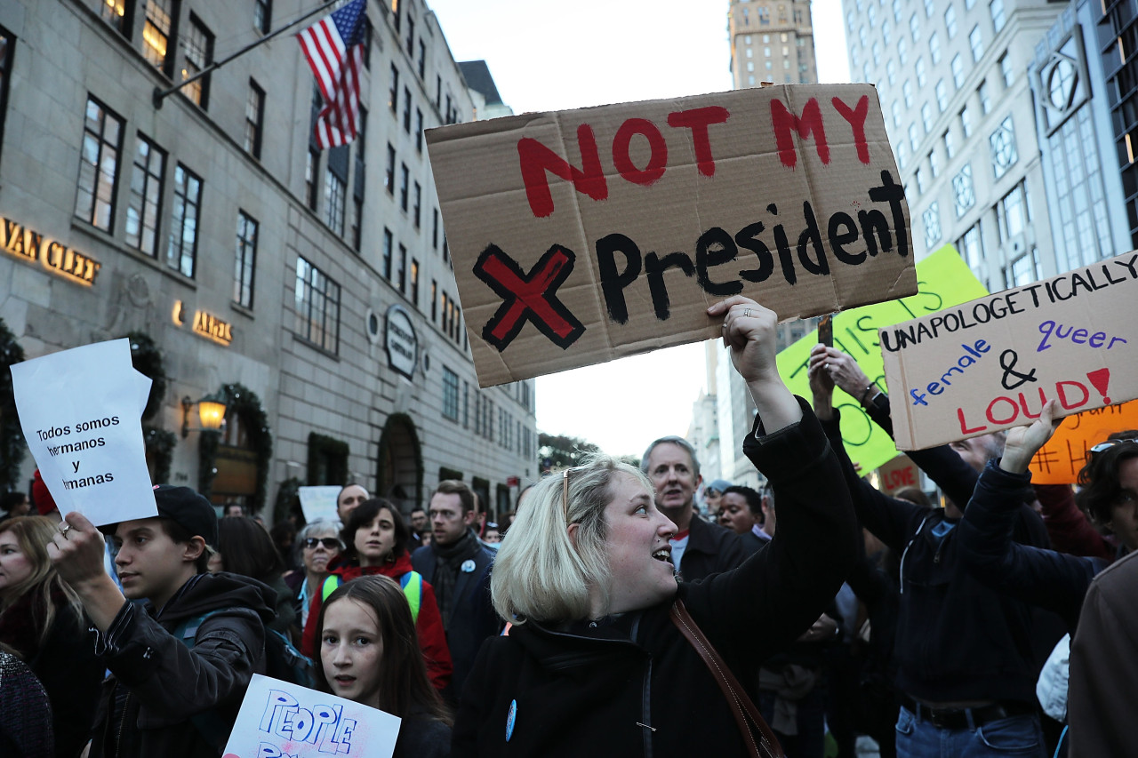 anti-Trump protests, anti-Trump resistance, anti-Trump movement, nonviolent protest, community action, democratic awakening