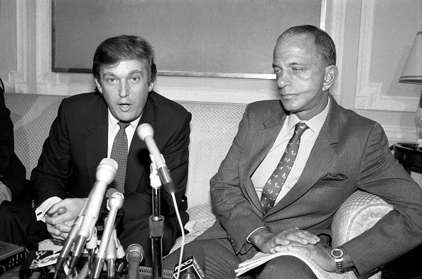 Donald Trump and Roy Cohn, October 18, 1984. Photo credit: Bettmann Archive / Getty Images
