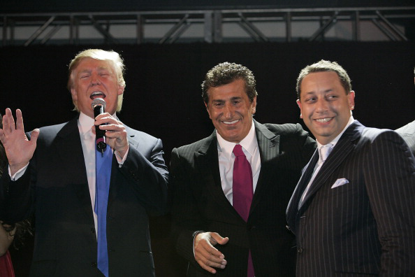 Donald Trump, Bayrock partner Tevfik Arif, and Felix Sater attend the Trump Soho Launch Party on September 19, 2007 in New York. Photo credit: Mark Von Holden / WireImage