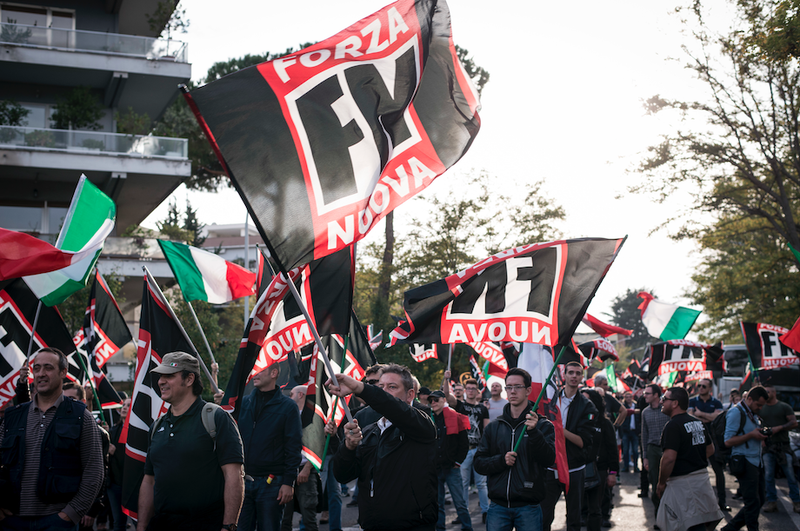 A Forza Nuova demonstration, 2017 | NurPhoto/SIPA USA/PA Images. All rights reserved.