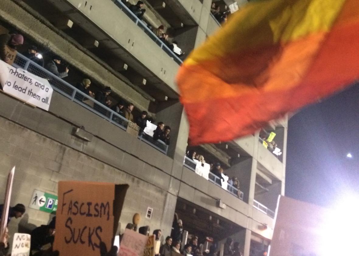 protests at JFK airport