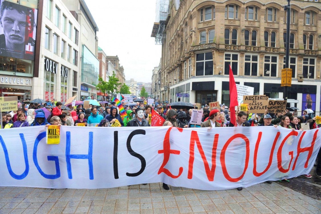 Peoples Assembly, U.K. anti-austerity protests, Scotland United Against Austerity, privatizations, wealth gap, income inequality, wealth inequality