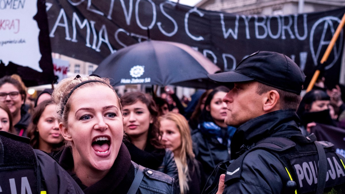 Polish abortion law, Polish Black Protests, anti-abortion legislation, abortion rights, abortion rights activists, Jaroslaw Kaczynski, Law and Justice Party
