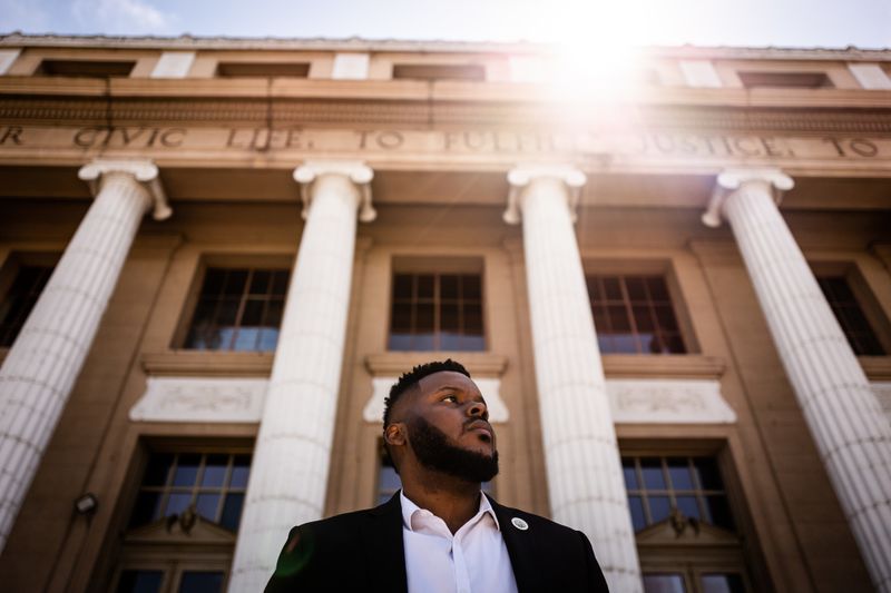 Stockton Mayor Michael Tubbs at City Hall. (Max Whittaker / For The Times)