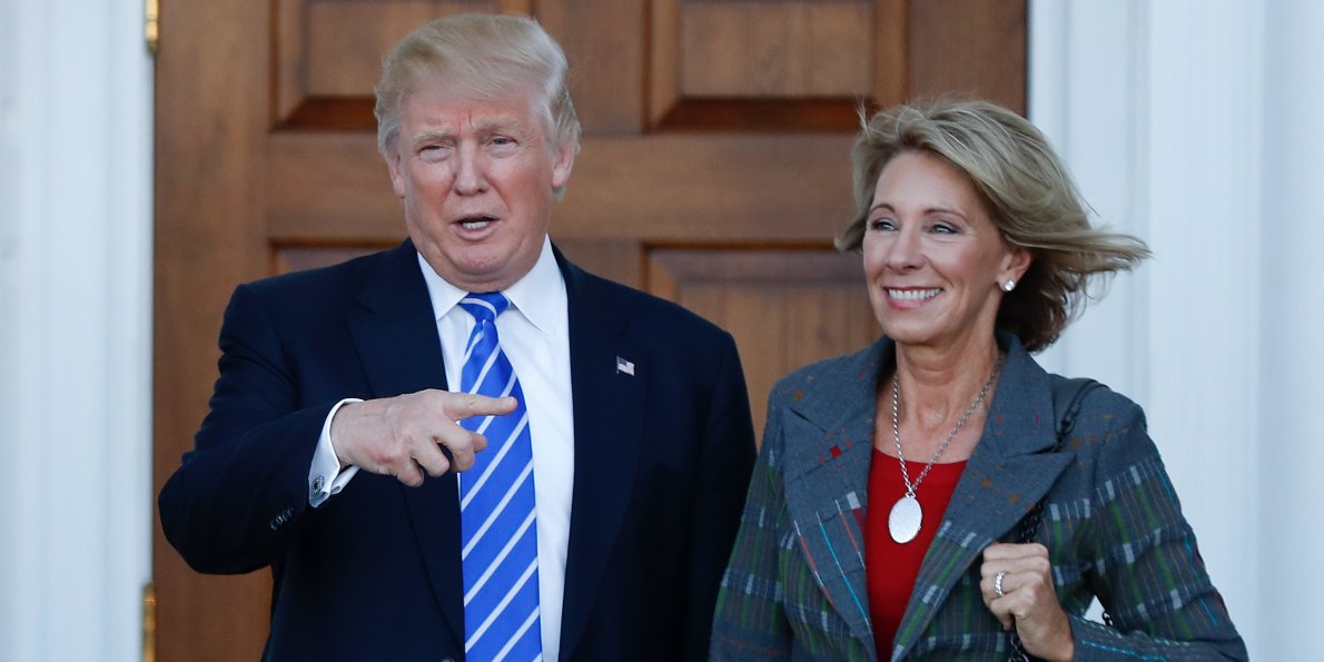 Betsy DeVos, Department of Education, for-profit colleges, privatized education, loan fraud