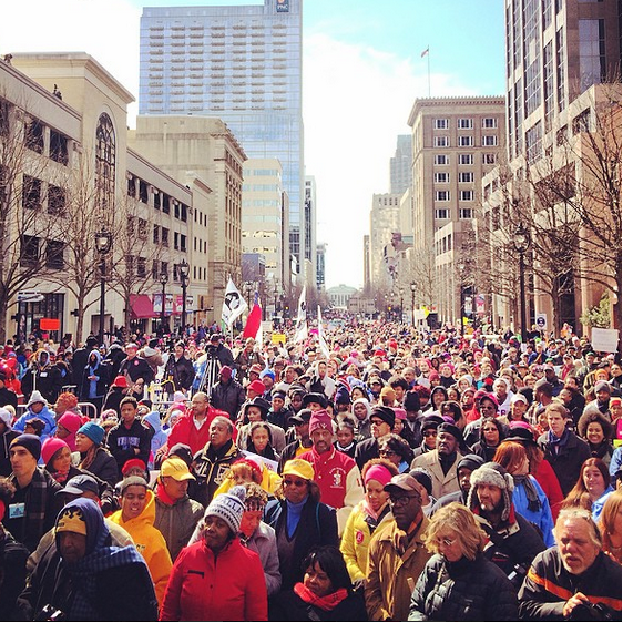 Reverend William Barber, Moral Mondays, #MoralMarch, Forward Together movement, Forward Together, North Carolina protests, Historic Thousands on Jones Street coalition, HKonJ coalition, social justice movements, Citizens United, Pat McCrory, voter suppres