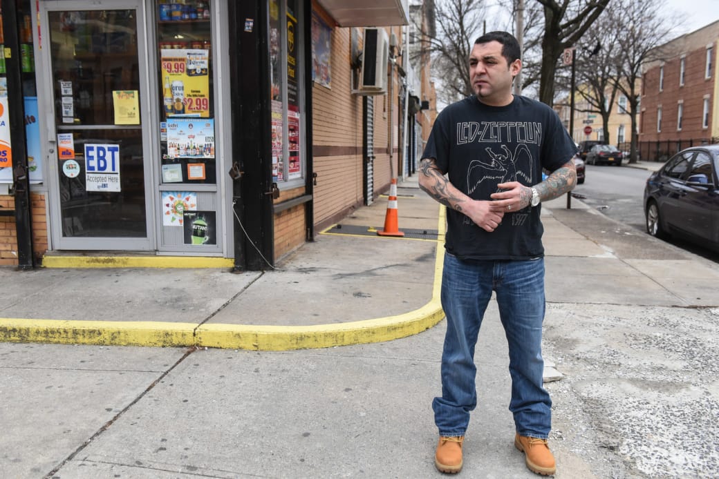 Louis DeLuca near his home in Queens. - Stephanie Keith for BuzzFeed News