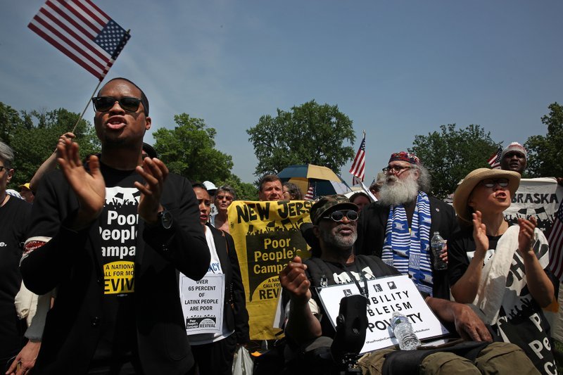 Poor People's Campaign, wealth inequality, Fight for $15, rising poverty, Reverend William Barber, Jesse Jackson, American Federation of Teachers