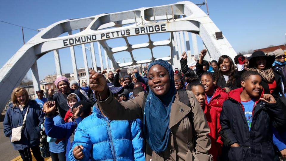 Selma march, Voting Rights Act, Edmund Pettus Bridge, Bloody Sunday, John Lewis, Eric Holder, Ferguson protests, Michael Brown, Black Lives Matter