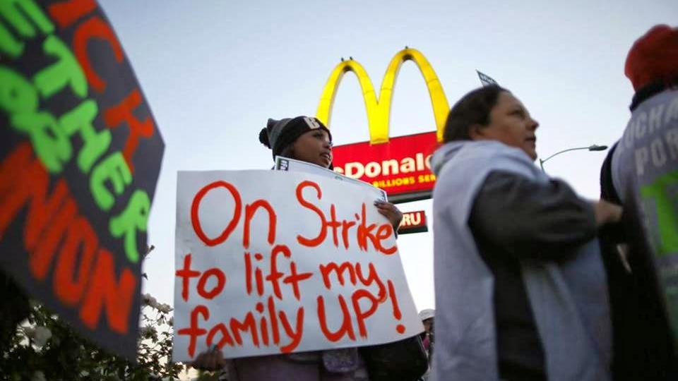 $15 minimum wage, fastfood workers movement, Fight for $15