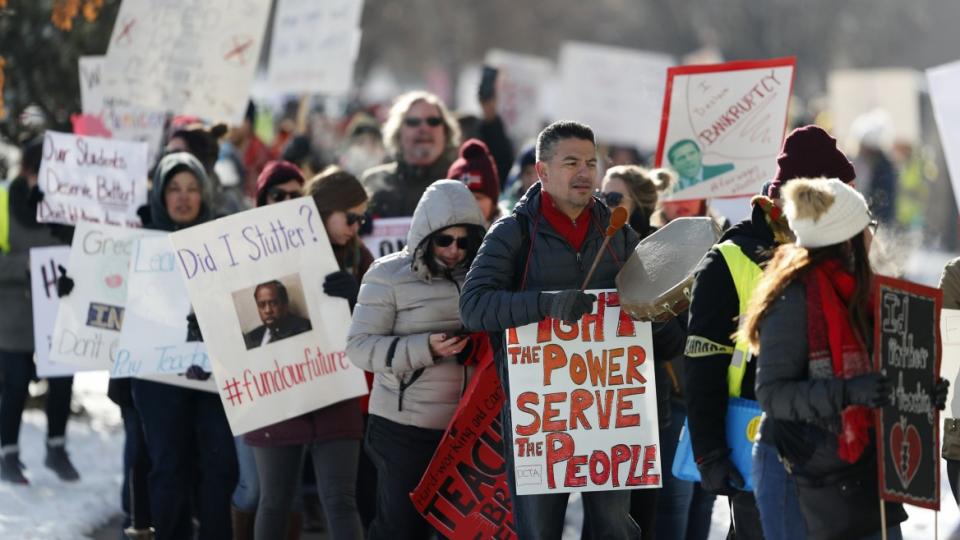 Denver teacher strike, teacher pay, teacher walkouts, nationwide teacher strikes, public school conditions