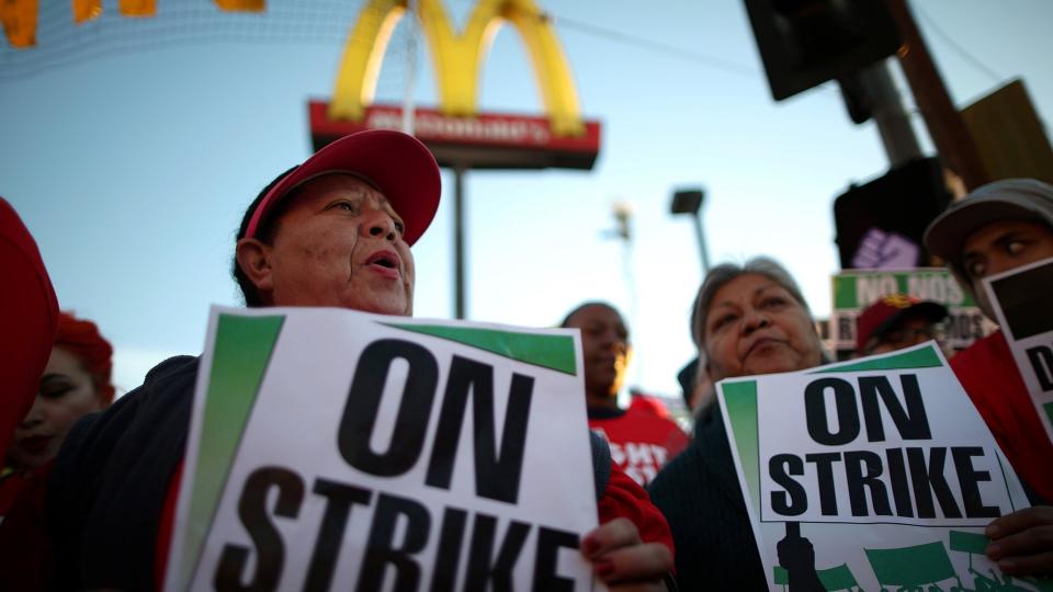 The fast food industry has one of the widest pay disparities between CEO and worker. Photograph: Lucy Nicholson/Reuters