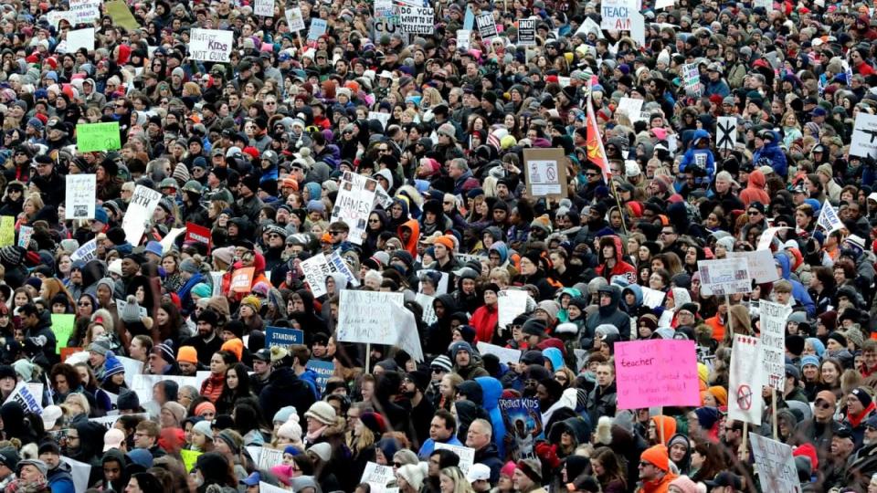 civil disobedience, mass demonstrations, strikes, walkouts, anti-Trump protests, March for Our Lives, Poor People's Campaign