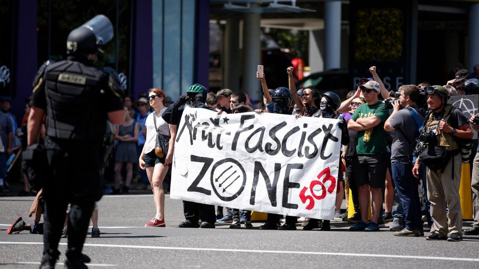 Proud Boys, Patriot Prayer, rightwing marches, neo-Nazi protests, anti-Fascists, Portland fascist rally, Democratic Socialists of America