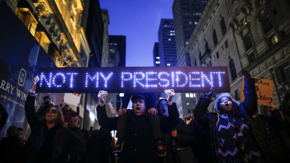 anti-Trump resistance, theory of change, mass protests, Momentum, The Resistance