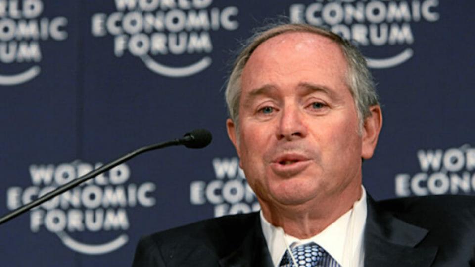 Stephen Schwarzman is the chairman and CEO of the Blackstone Group, a global private equity firm he founded in 1985 with former U.S. Secretary of Commerce Pete Peterson. (World Economic Forum / Wikimedia)