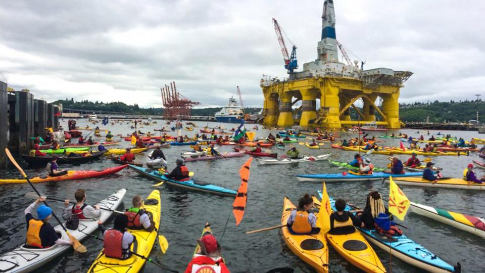 Arctic drilling, Seattle kayaktivists, sHellNo.org, Rising Tide, climate justice movement