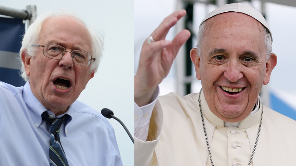 Bernie Sanders, Pope Francis, transformational change, systemic change, rising inequality, wealth inequality, climate crisis, worker-owned enterprises, environmental encyclical