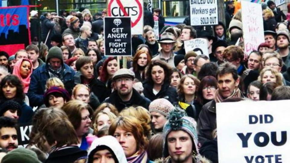 Tens of Thousands Across Britain March Against Cuts 