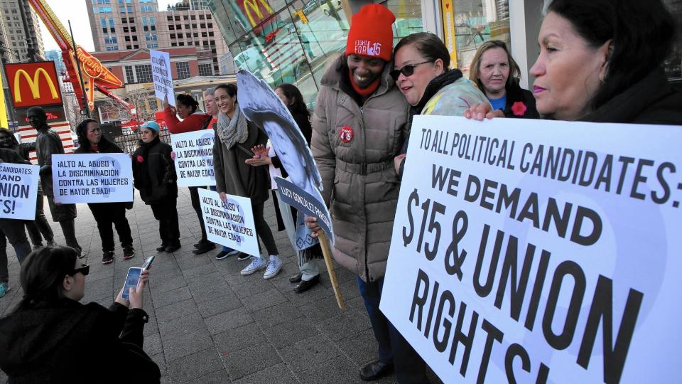 Fight for $15, teachers strike, fast food workers strike, minimum wage movement,
