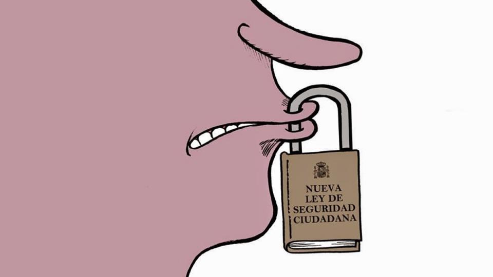 La Ley Mordaza, gag law, Spain repression, 15-M movement, No Somos Delito