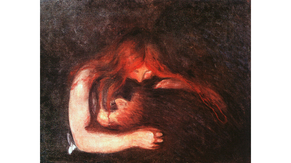 Photo: The Vampire by Edvard Munch, 1893–94.