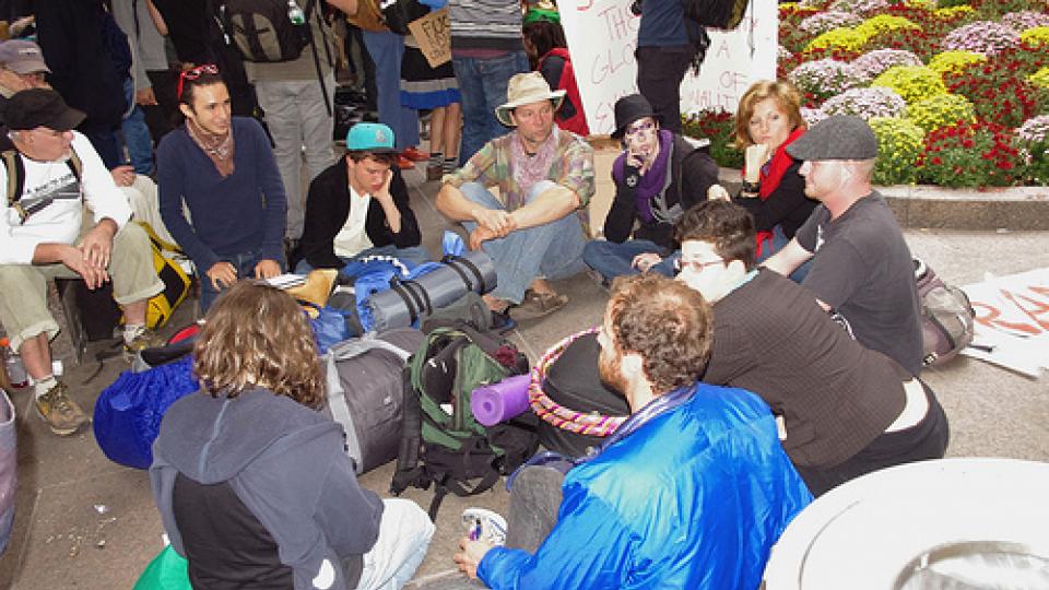 Occupy Wall Street Stages a Sit-In at the AG's Office