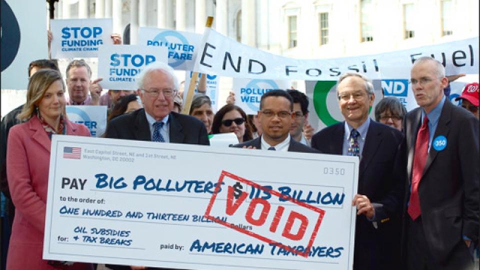 Senator Bernie Sanders Calls for End to Polluter Welfare