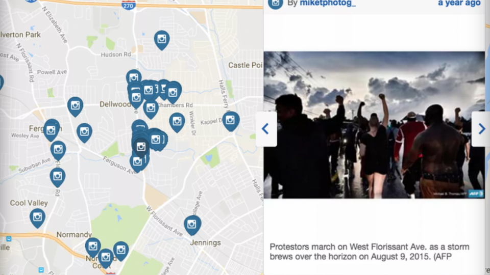 Geofeedia, mapping protesters, surveillance programs, Instagram, Twitter, Facebook, social media spying, Baltimore protests, Freddie Gray,