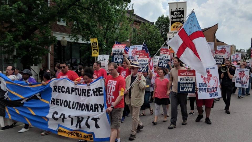 Protesters in Jefferson City, Missouri were just some of the participants in the nationwide launch of the Poor People's Campaign on Monday. (Photo: @standup_kc/Twitter)