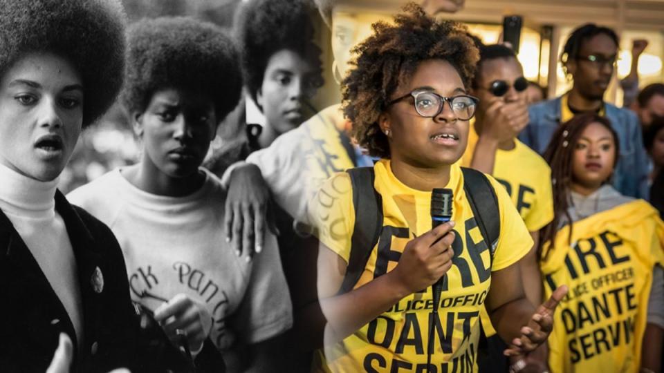 Black Lives Matter, Movement for Black Lives, Black Panthers, Black Panther Party, Organization for Black Struggle, food pantries, community service, Michael Brown, Ferguson protests, Black Power Movement, OurStory, Black Youth Project 100, racial justice